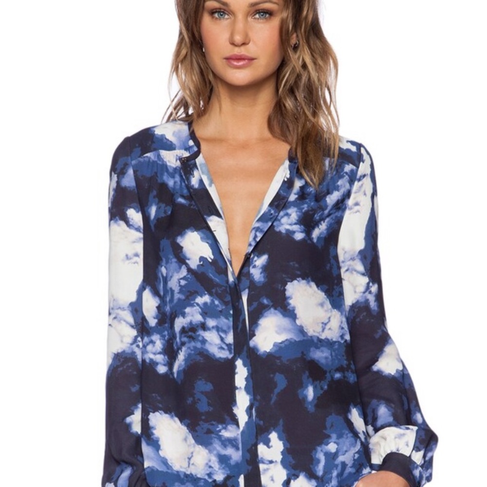 Kate Spade Dusk Clouds Blouse in Blue Dusk (Size 2)